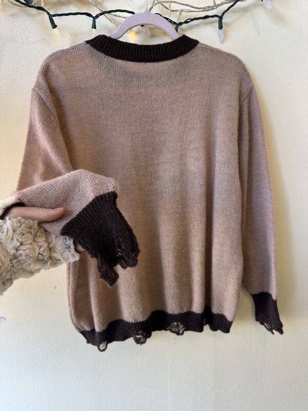 Distressed Cross Sweater