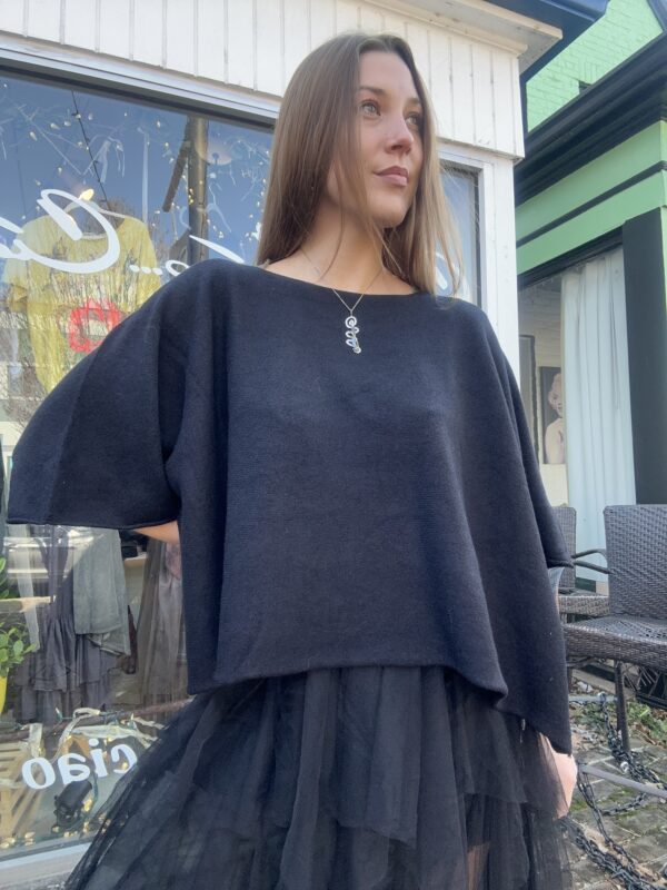 Microfiber Cropped Sweater