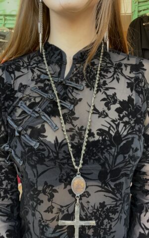 Sheer Velvet Floral Top