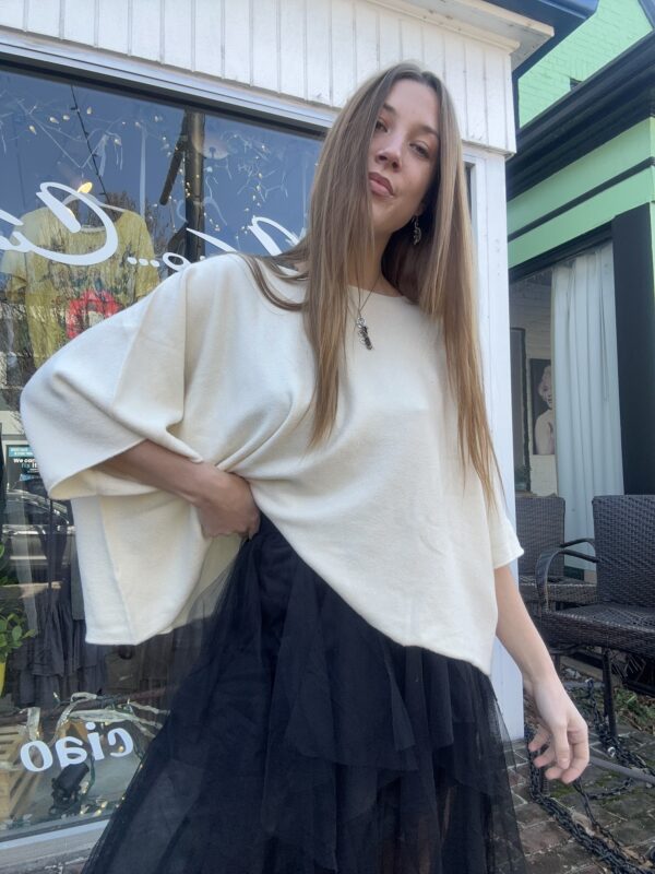 Microfiber Cropped Sweater
