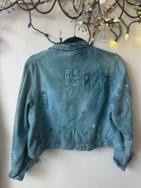Hand-dyed Magnolia Pearl Cropped Jacket