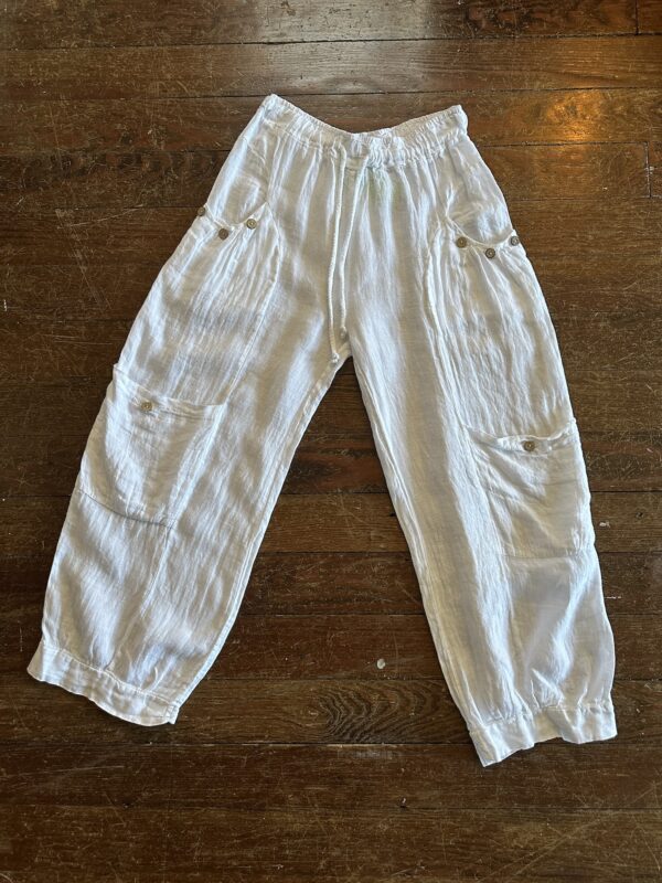 Linen Buttoned Trousers