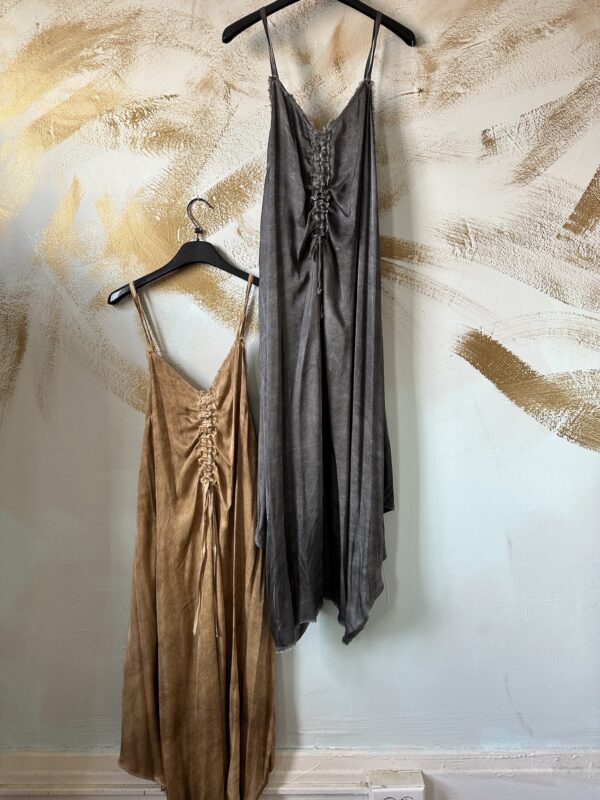 Sanctamuerte Silk Dress with Ruching