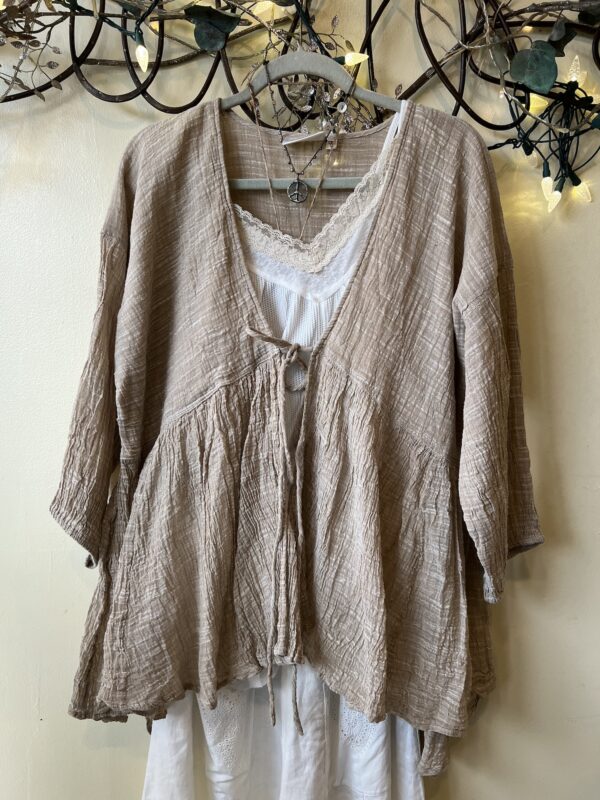 Tie-up Babydoll Top