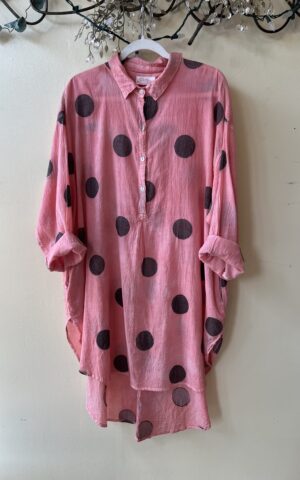 Polka Dot Button Tunic