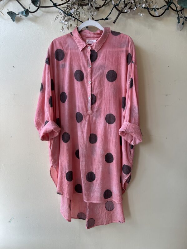Polka Dot Button Tunic