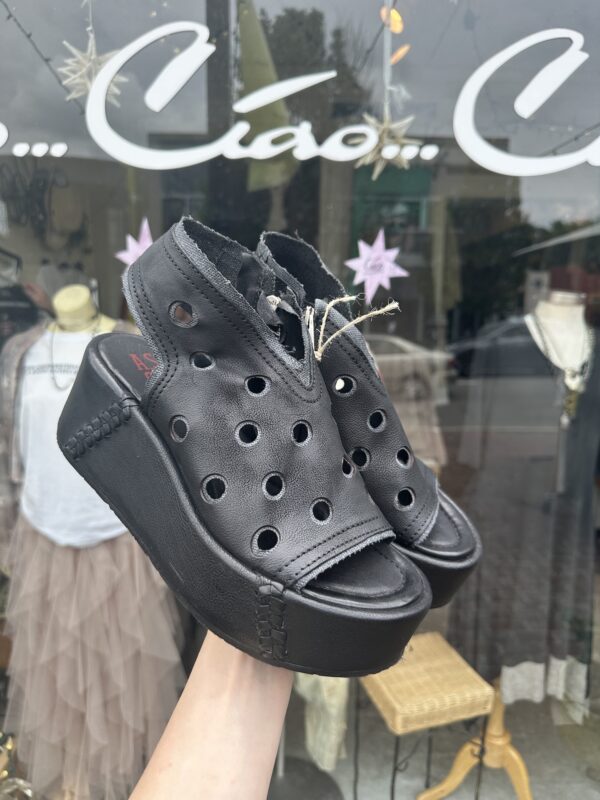A.S.98 Wedge Sandal with Holes