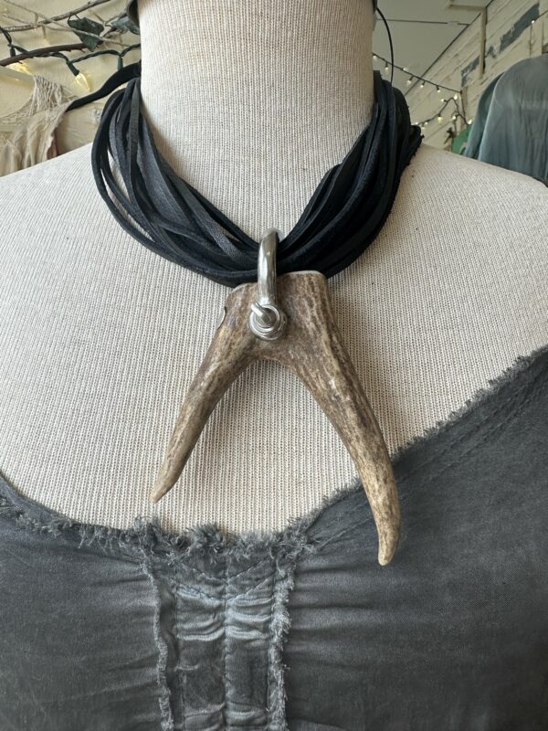 Mya Lambrecht Antler and Leather Choker