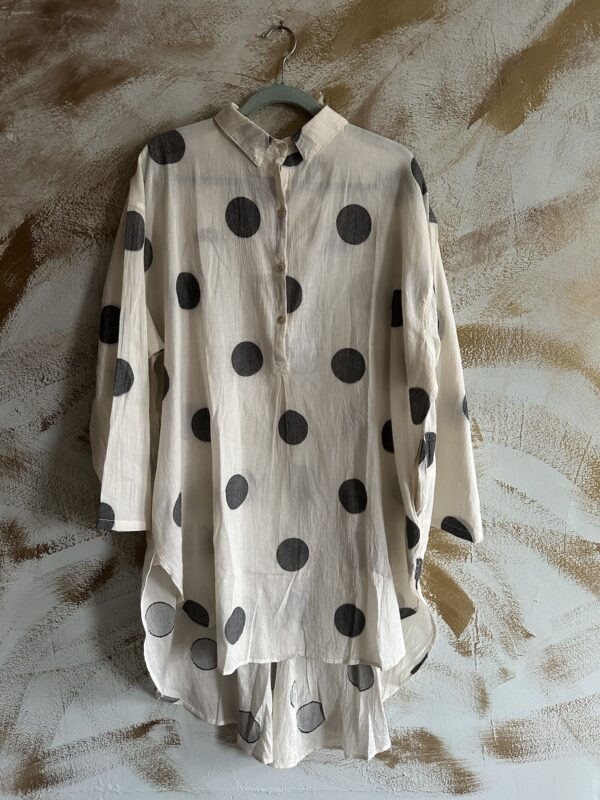 Polka Dot Button Tunic
