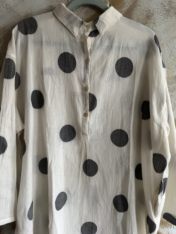 Polka Dot Button Tunic