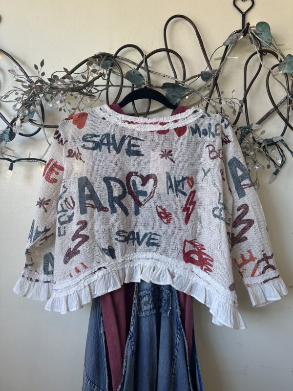 Abstract Ruffled Shrug