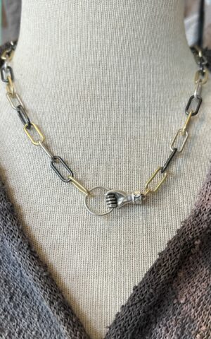 Chain and Fist Necklace