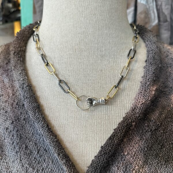 Chain and Fist Necklace