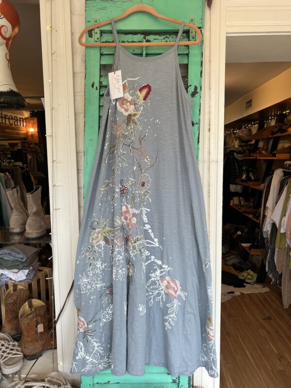 Embroidered Tank Dress