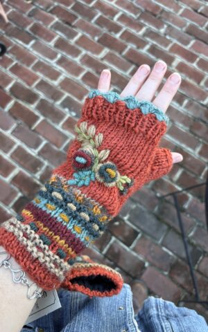 Orange Patterned Hand Warmers