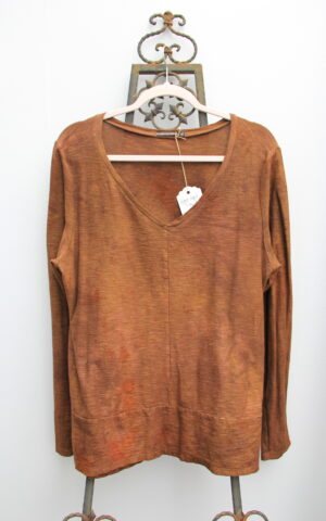 Hand Dyed Rust Long Sleeve