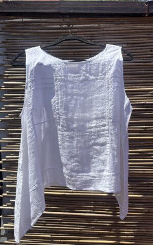 Paper Lace White Tank Top