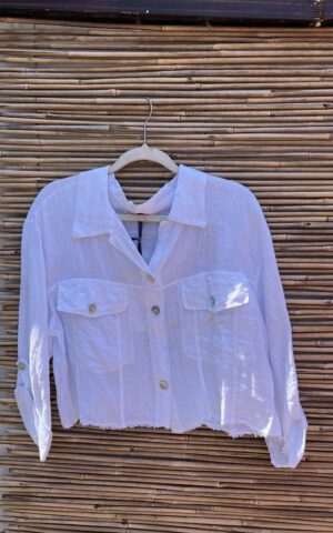 Tempo Paris White Button Up Top