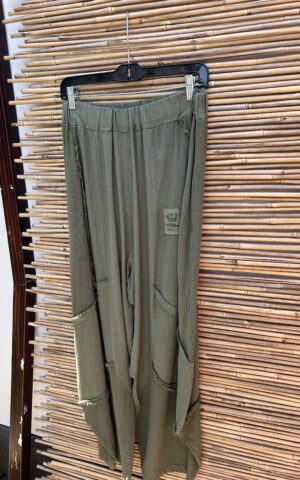 Green Linen Pants
