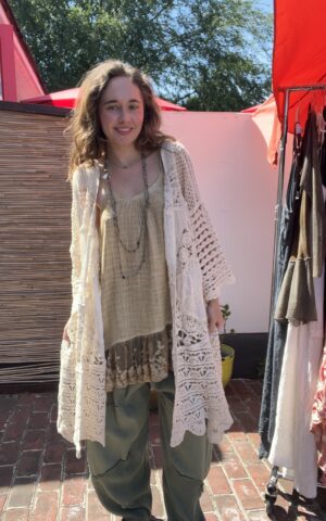 Cream Knitted Cardigan Duster