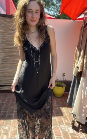 Classic Black Long Slip